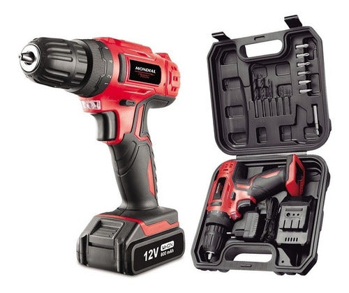 Furadeira Parafusadeira Sem Fio De 10mm Mondial Fpf-06m 12v