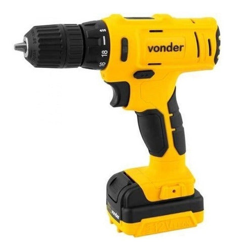 Parafusadeira Furadeira Pfv120 Bateria 12v Bivolt Vonder
