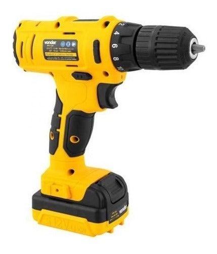 Parafusadeira Furadeira Pfv120 Bateria 12v Bivolt Vonder