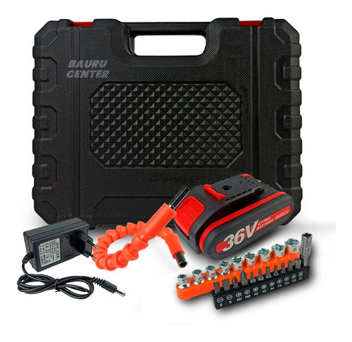 Parafusadeira Furadeira Sem Fio 36v 2 Baterias 340w Bivolt